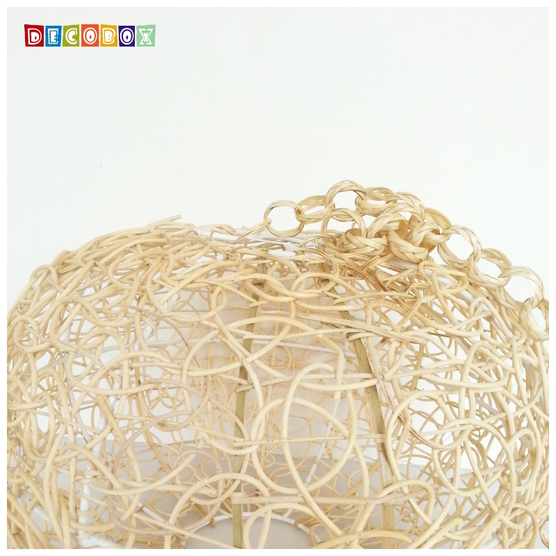 DecoBox維多利亞米白色藤編燈罩(直徑40公分)-不含燈泡線材,宴王