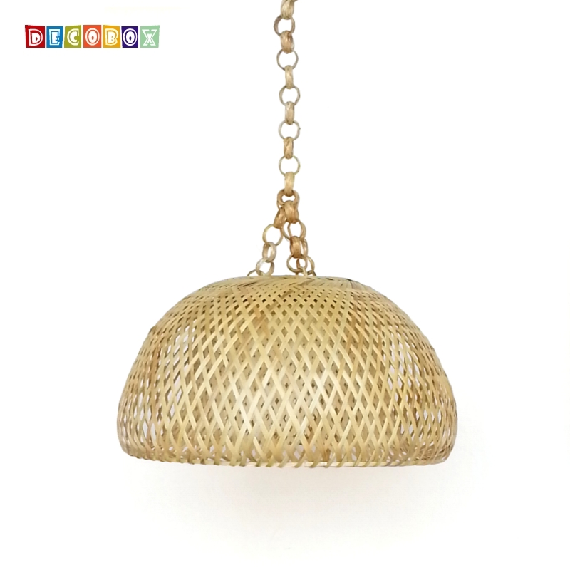 DecoBox鳥巢多層編織竹燈罩(55公分-原色)-不含燈泡,線材(桌燈罩.立燈罩.吊燈罩,宴王)